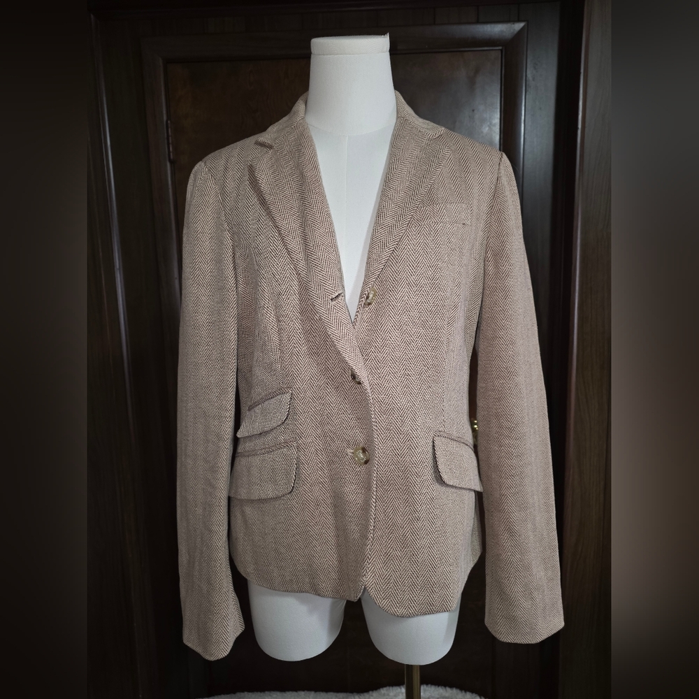 Chaps Beige And Cream Women's Suit Jacket